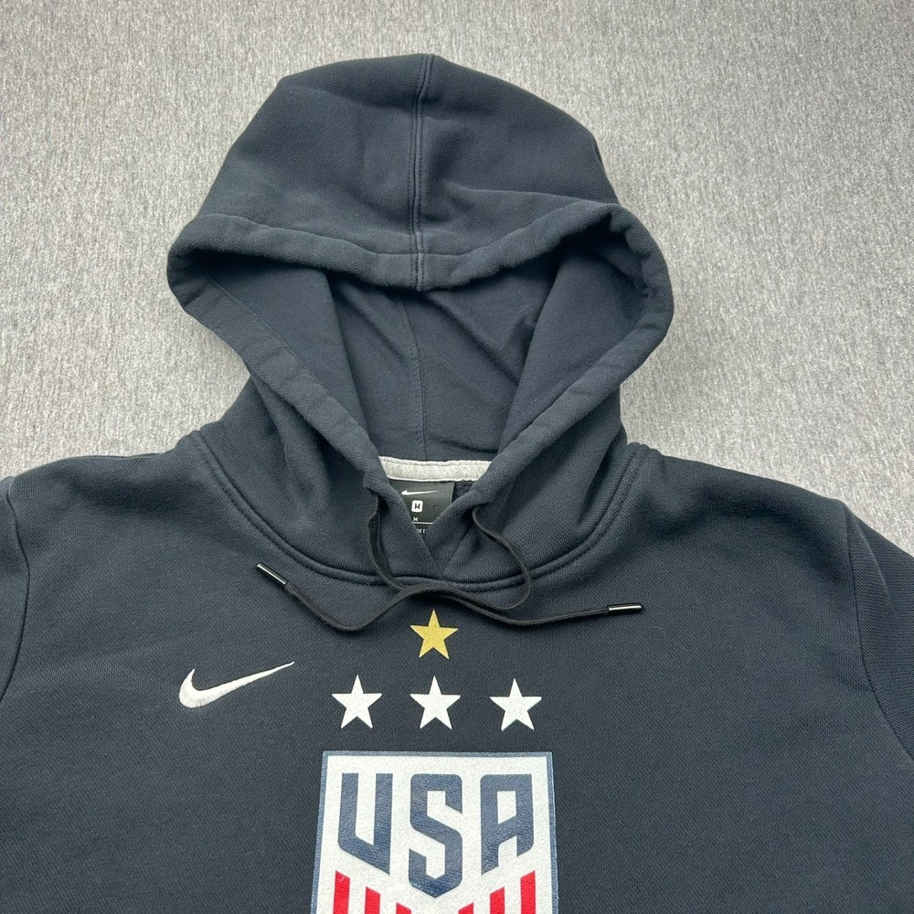 Nike Club Fleece USA Soccer Hoodie Sweatshirt Womens Medium Black Pullover *LOGO - Picture 5 of 16